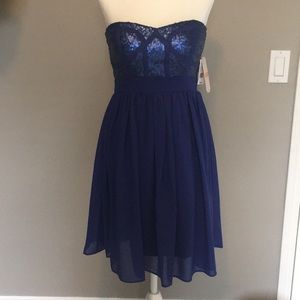 *NWT* Gianni Bini Strapless Sequin & Shimmer Dress